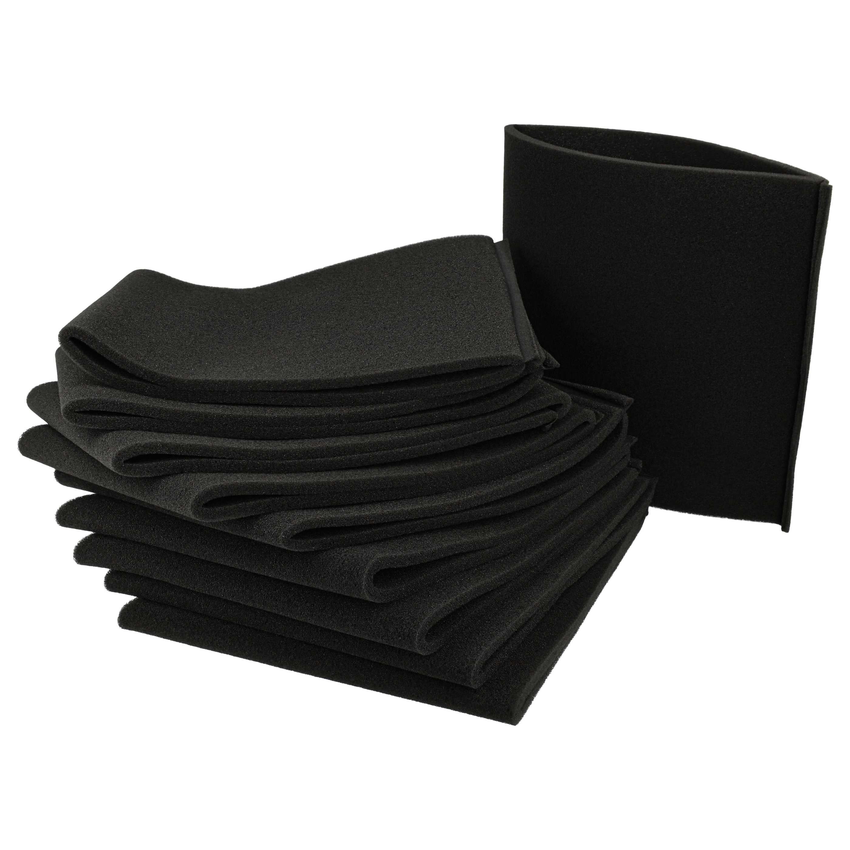 vhbw Lot de 10x filtres d'aspirateur compatible avec Lavor / Lavorwash Blue Wet & Dry, GB 18, GBX 22, GBX 32, GN 18 aspirateur - Filtre mousse - 2