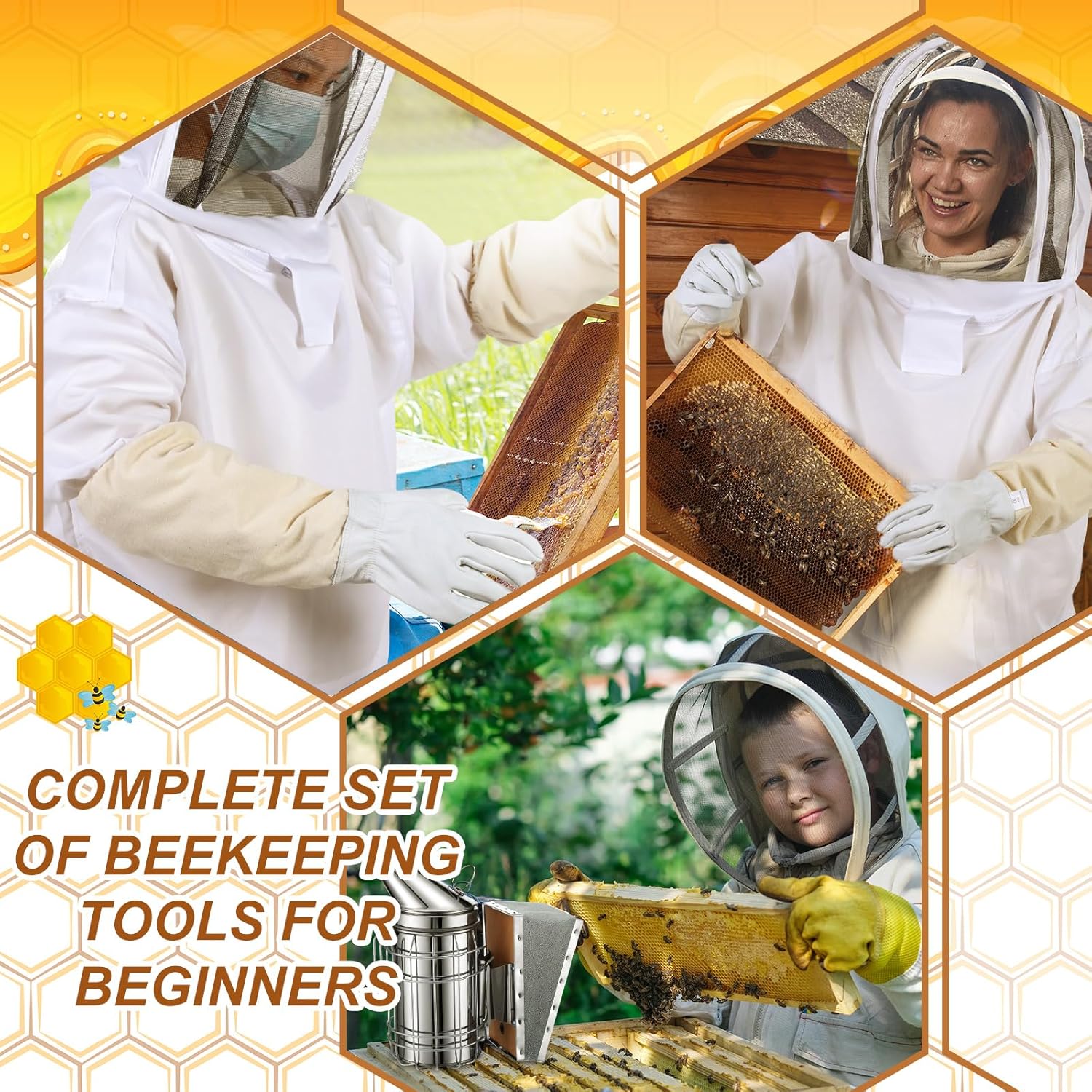 30 Pièces de Fournitures Apicoles Équipement de Ruche Kit de Démarrage pour Apiculture Fournitures pour Débutants et Apiculteurs Professionnels - 3