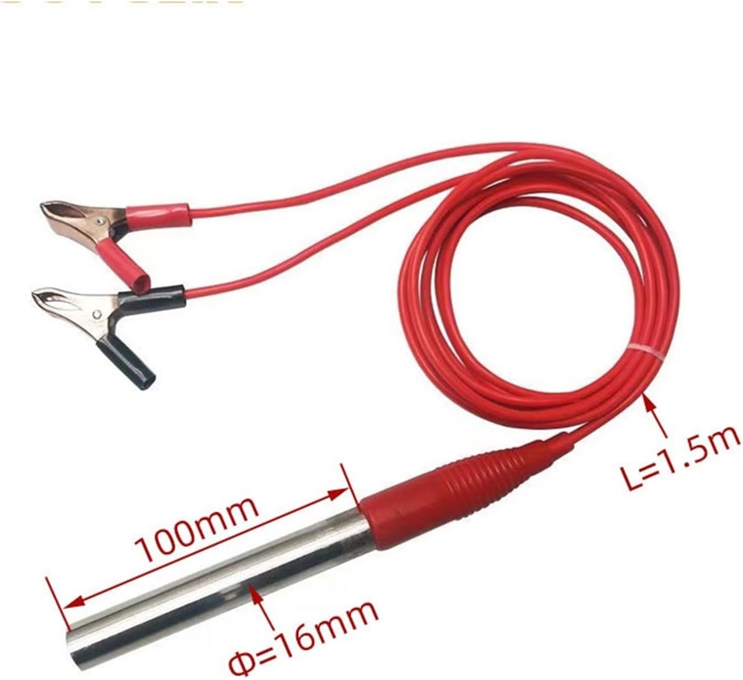 Podgrzewacz wody 12 V DC z zaciskiem krokodylkowym, wkład grzewczy 150 W, 200 W, 300 W, przenośny podgrzewacz zanurzeniowy ze stali nierdzewnej (12 V - 2