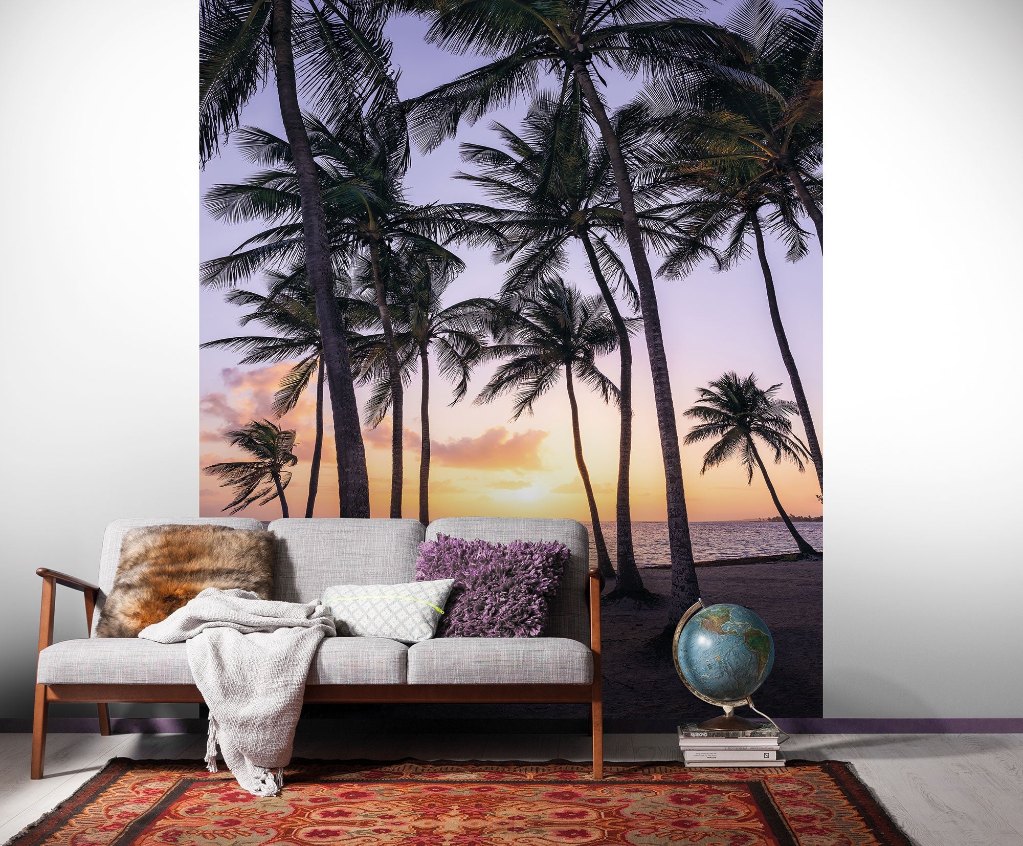 Fototapeta plaża szarymIzielonym - 200 x 250 cm - SANDERS &amp; SANDERS