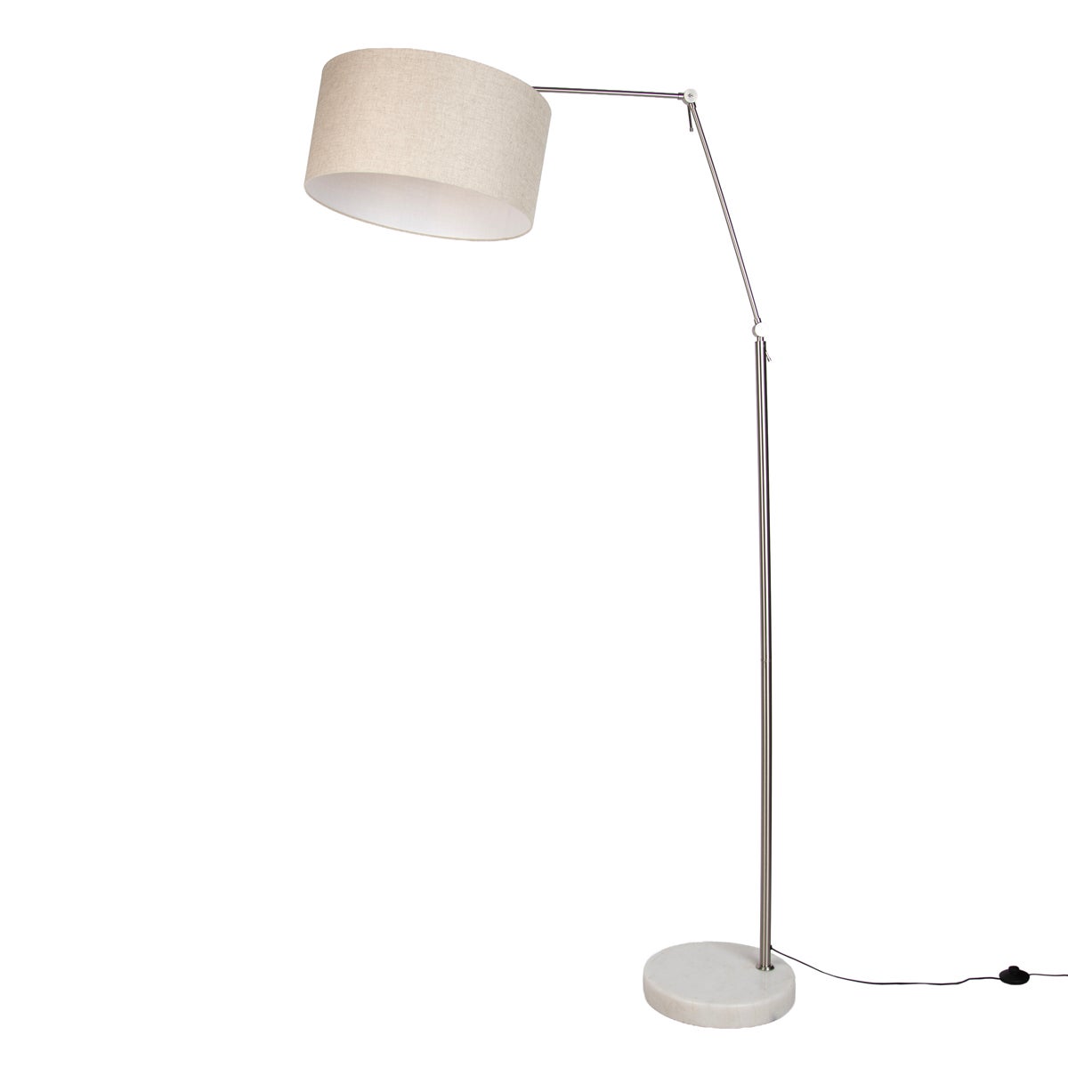 Qazqa nowoczesny lampa podłogowa z kloszem - Editor - stal, max. 15w, kompatybilny z żarówką LED, e27, 195.8cm, IP20 oświetlenie