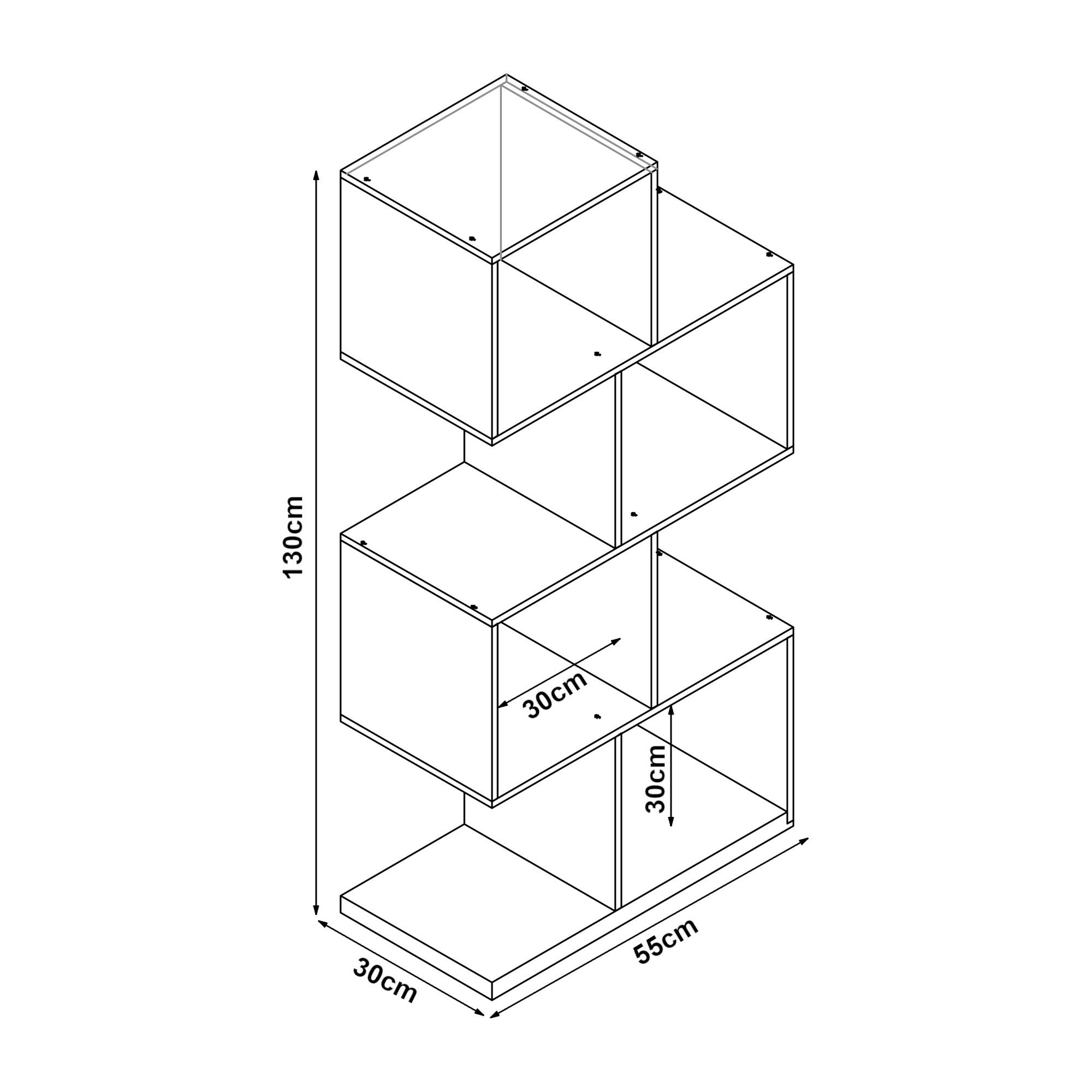Estantes de Prateleiras Gullspång en forma de S bambu 130x55x30cm - Natural [en.casa] - 3