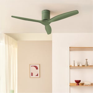 CREATE / WIND CLEAR STUDIO S/Ventilateur de plafond avec lumière noir et bois foncé avec télécommande / 40W, 91 cm, pales rétractables, 3 températures de lumière, fonction été-hiver