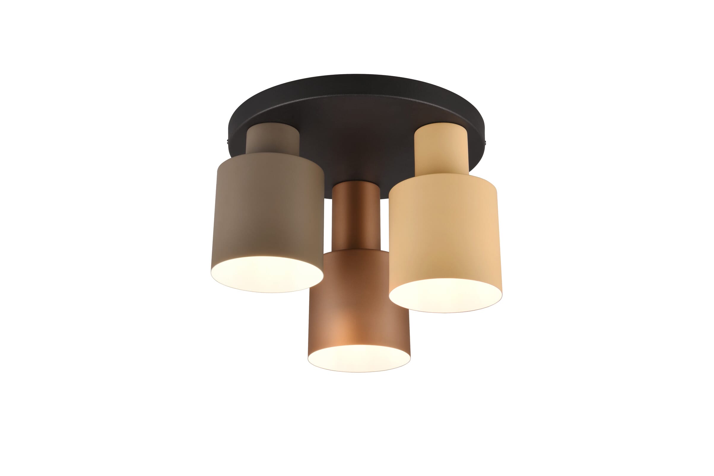 Lampa sufitowa AGUDO kawo-beżowa-ciemno szary 3xE27x40W metal wym:24,5x30x30cm IP20 Trio