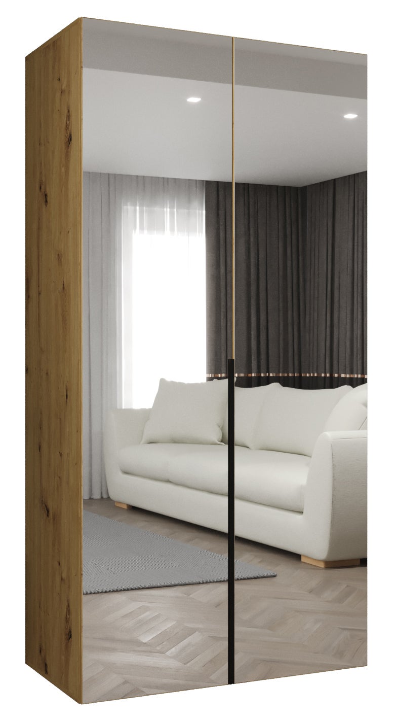 Szafa uchylna otwierana Alicante 3 100 x 52 x 202 cm artisan + u. czarny Abiks Meble