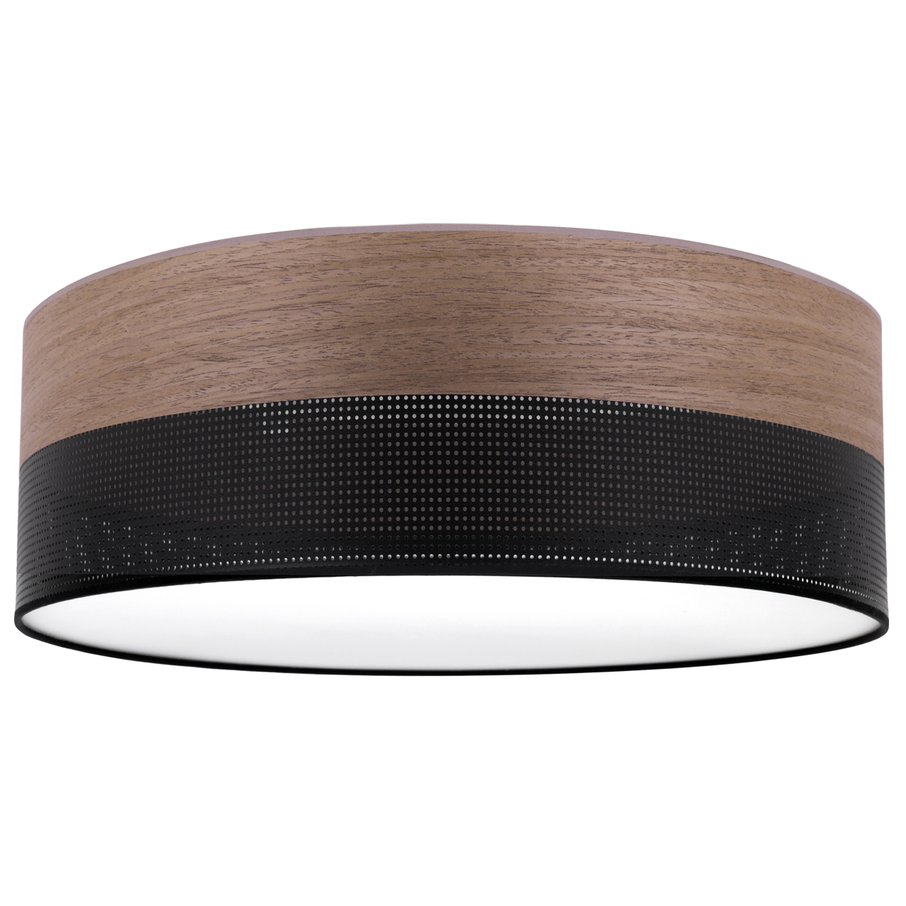 Lampa sufitowa wisząca Wood Plexi loft 1xE27 abażur 40cm orzech Light Home LH