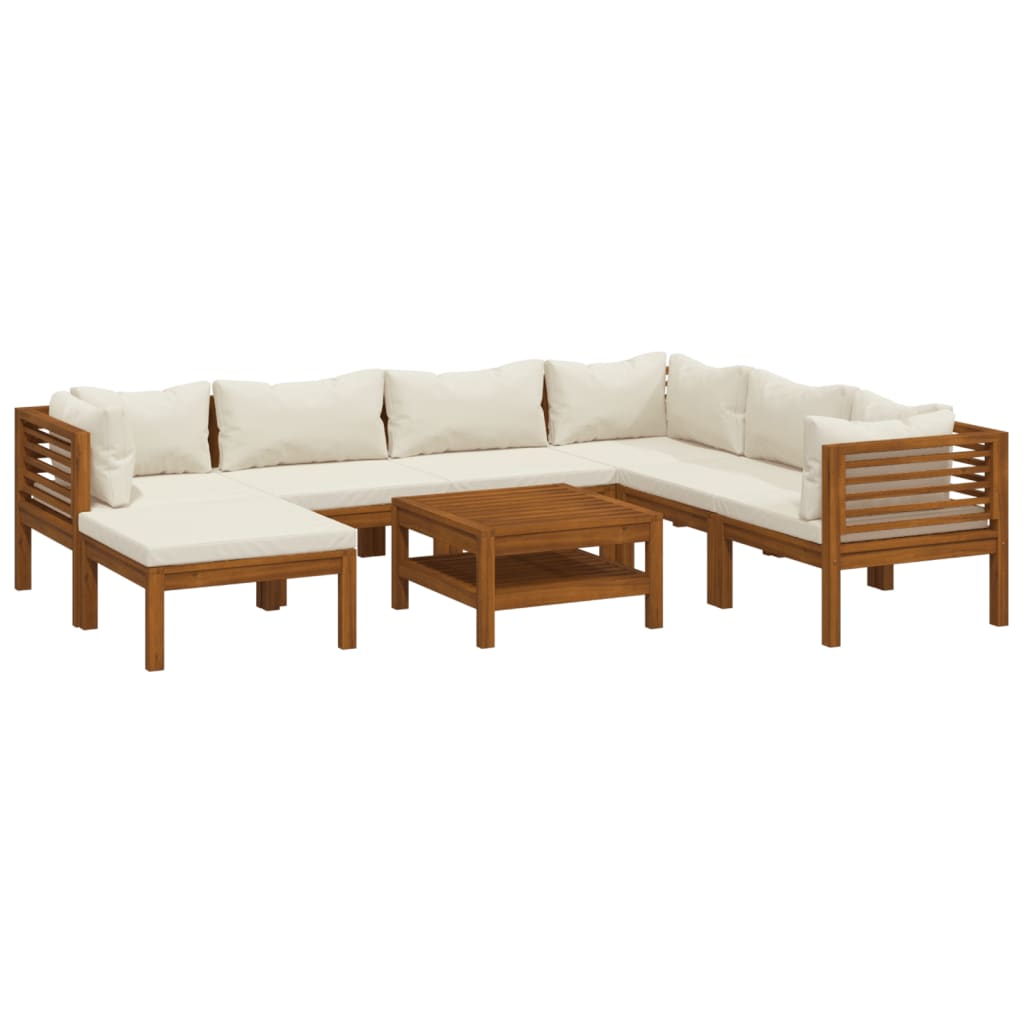 Salon bas de jardin en Bois Beige 7 personnes - 2