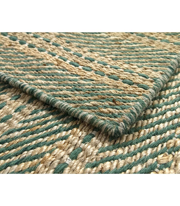 Hamid - Alfombra de Yute OLIVIA VERDE 350x250 cm - 4