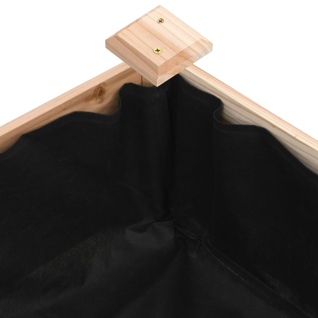 vidaXL Lit surélevé de jardin doublure 120x120x25 cm bois massif sapin - 6
