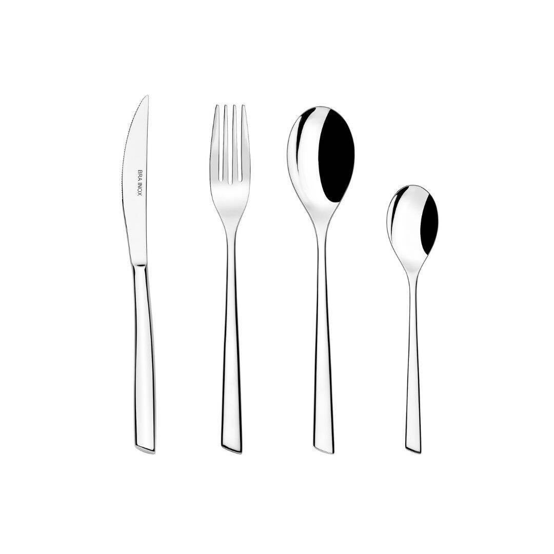 Bra Set 24 Cubiertos Con Cuchillo Chuletero Bari , Leroy Merlin