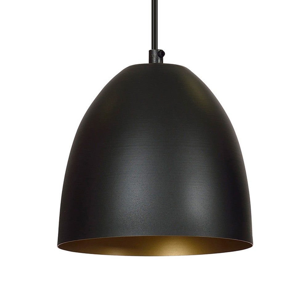 Lampa sufitowa Jonix z czarnym abażurem i złotym wnętrzem 1xE27 ø18cm - 2
