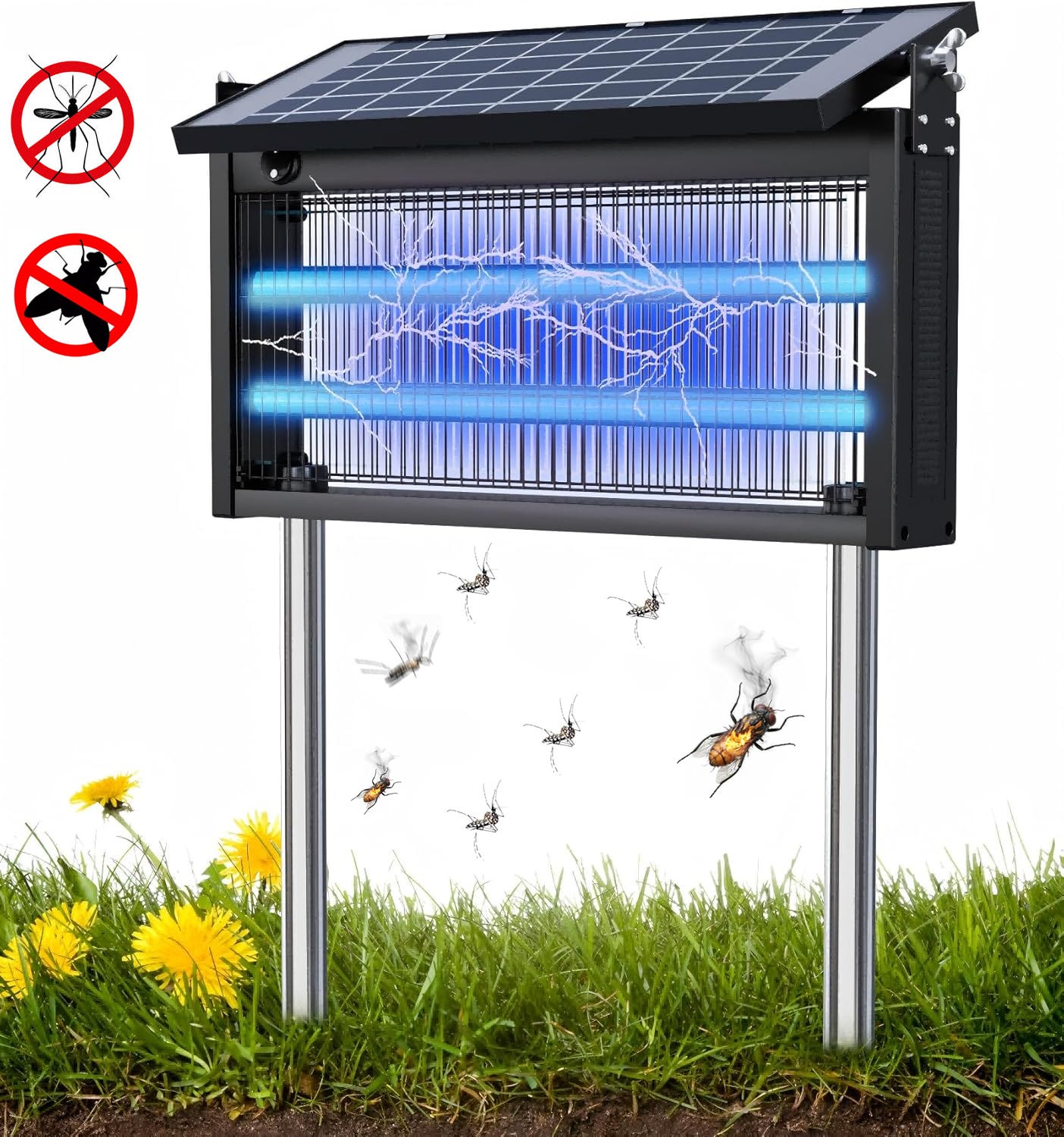 Piège à insectes d'extérieur, Lampe solaire anti-moustiques, Répulsif ...