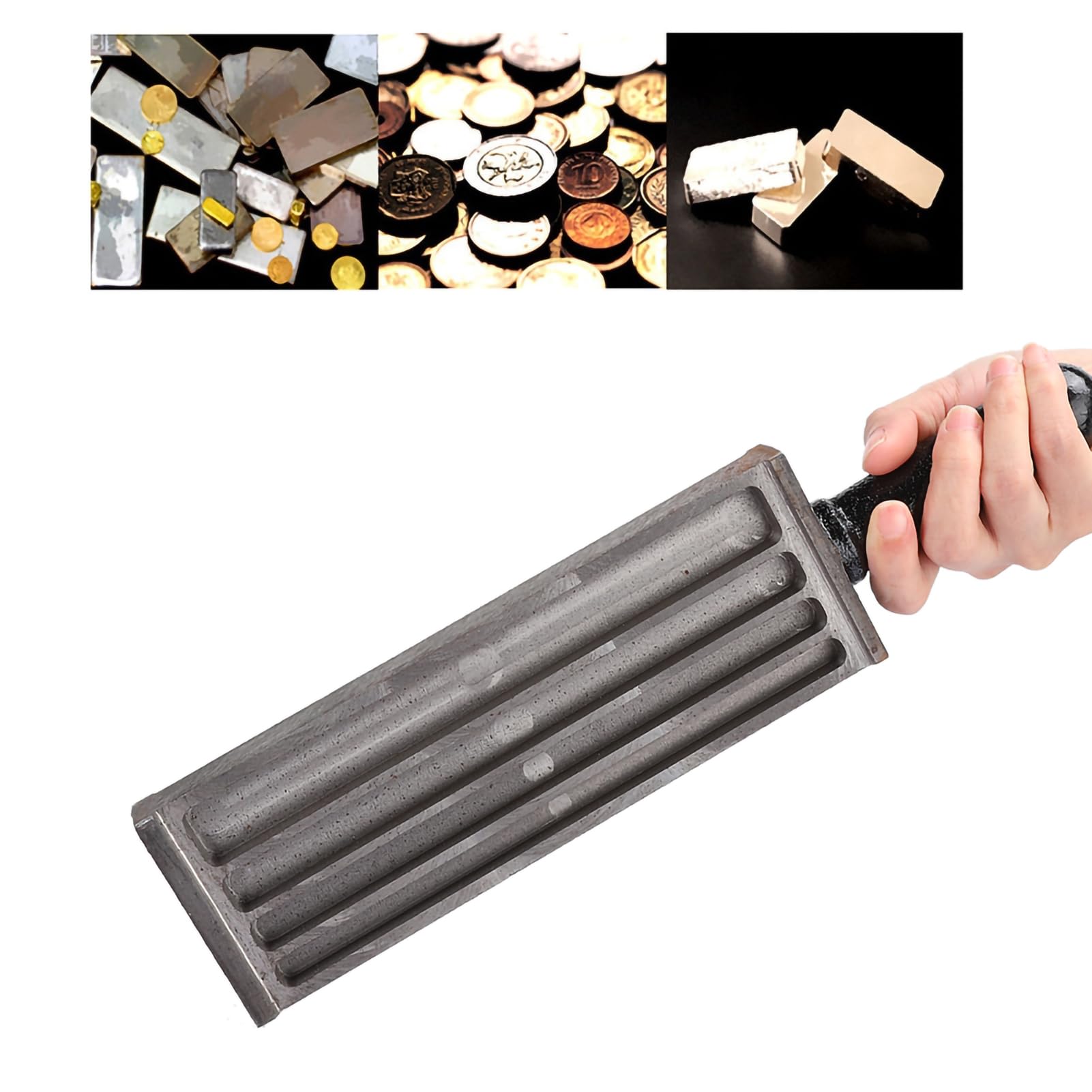 Lingottiera In Acciaio Per Fusione Oro E Argento - Con Maniglia - Foto 3