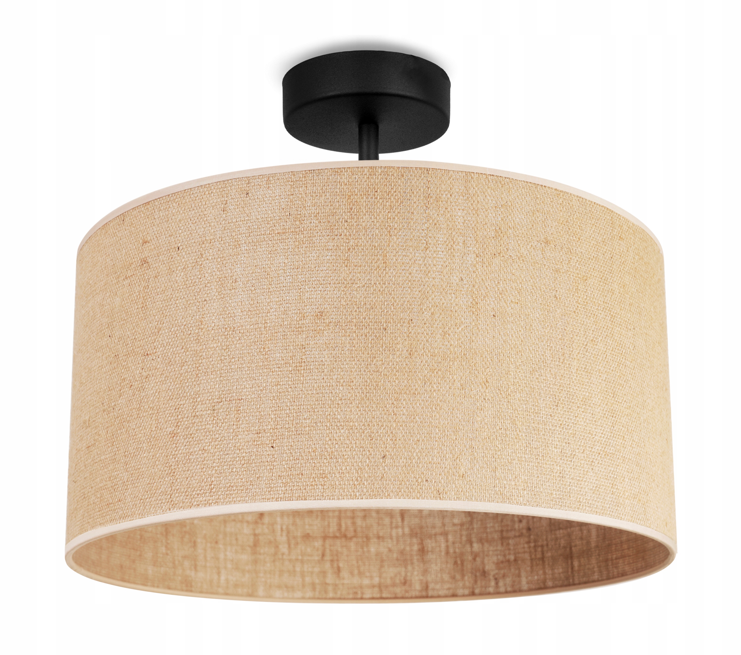 Lampa sufitowa wisząca Juta boho 1xE27 abażur walec beżowy Light Home LH