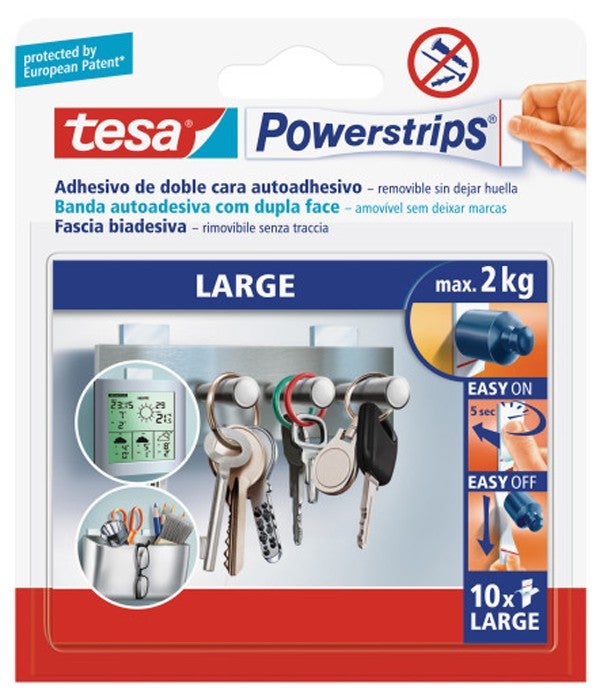 Blister de 10 grandes bandes adhésives 2 kg 58060 Tesa - 2