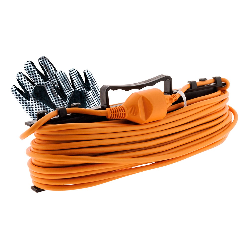 Prolongateur jardin 2x1,5mm² 25m - Orange - Zenitech - 4
