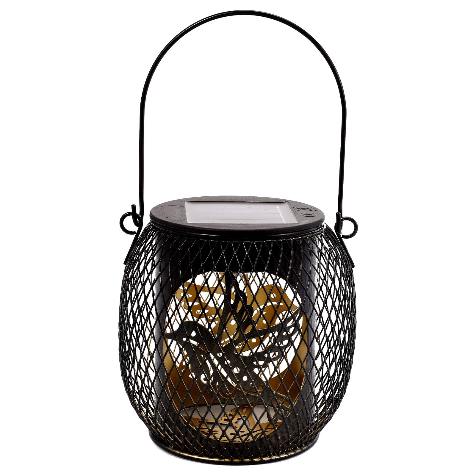 Żelazna solarna lampa ogrodowa, dekoracyjne puste światło LED na zewnątrz, koliber, 1 sztuka