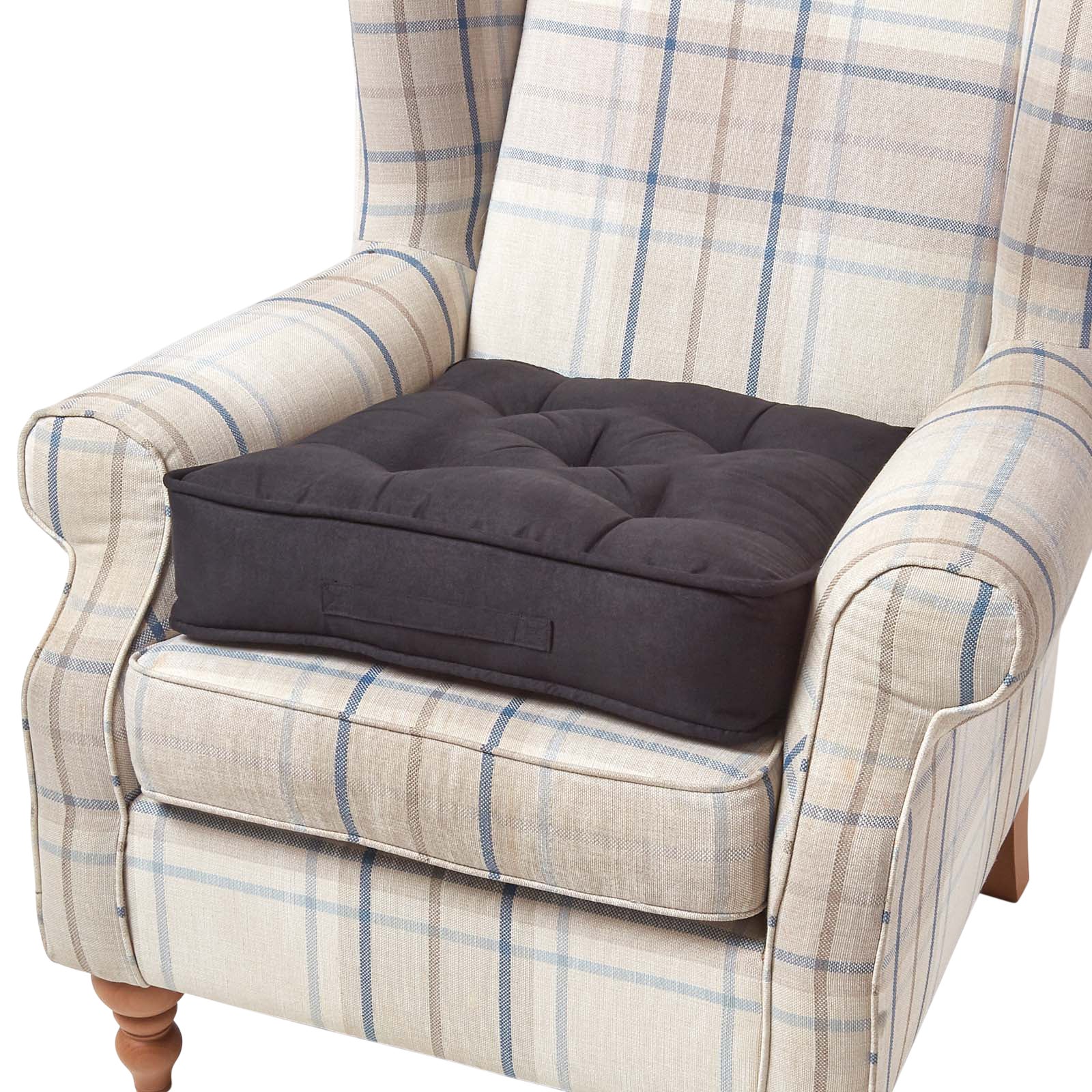 Coussin Rehausseur Pour Canapé 3 Places – Mousse Orthopédique, Housse Déhoussable – Gris Suédine