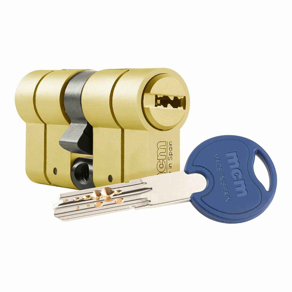 Cilindro Di Sicurezza Amig Con Pomolo – Serratura Anti-scasso, Ottone, 100 Mm (50+50), Include 5 Chiavi