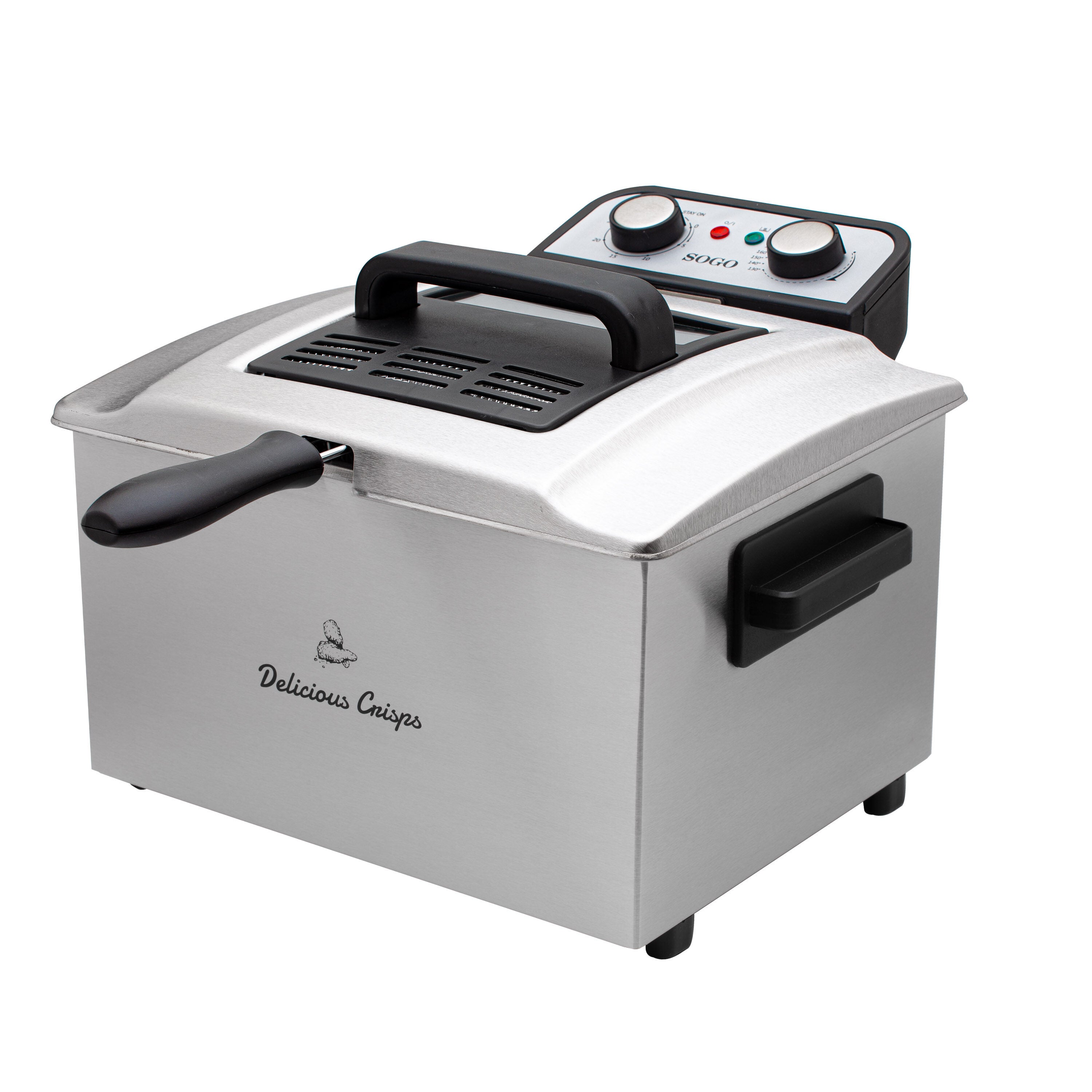 Friggitrice Elettrica Pukomc 5L &ndash; 1800W Con 3 Cestelli &ndash; Timer E Controllo Temperatura