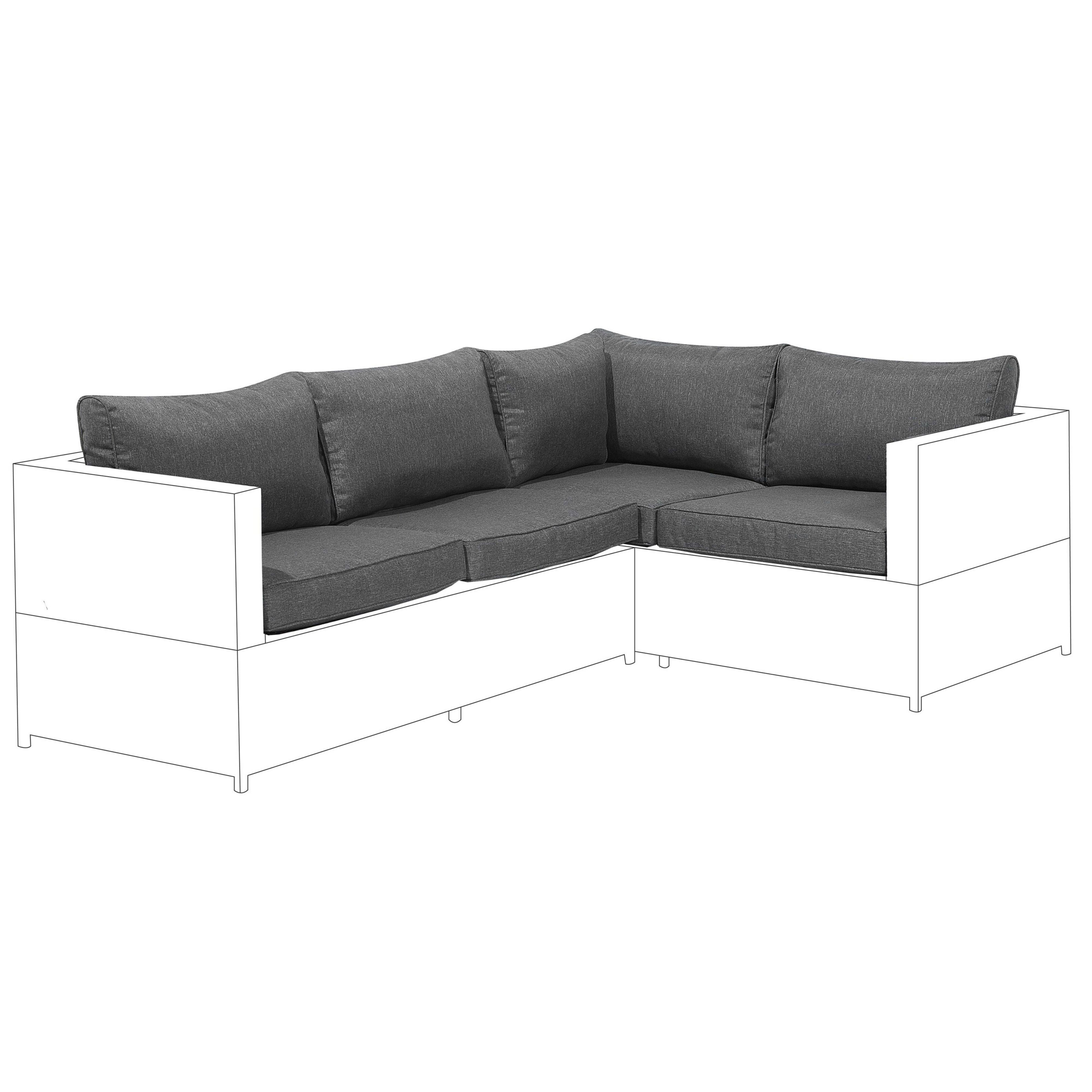 Set de fețe de perne pentru exterior AVOLA Gri închis