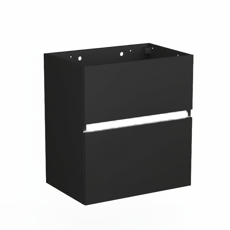 Szafka pod umywalkę NEO 60 cm czarny mat z oświetleniem LED bez umywalki