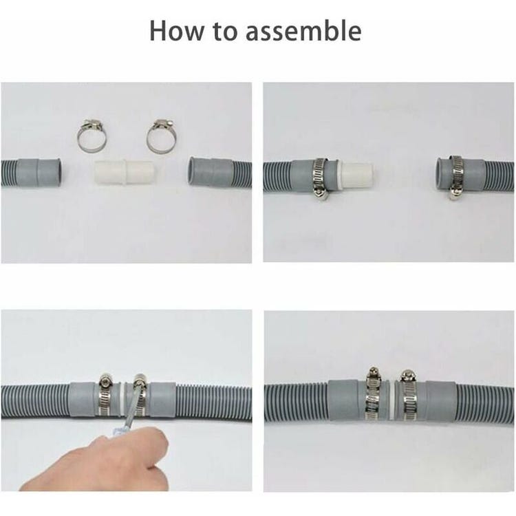 Tuyau de Vidange,Kit de Rallonge Machine a Laver,Uyau D'évacuation Lave Linge,Flexible D'évacuation Universel,Tuyau D'évacuation D'eau —1.5M - 5