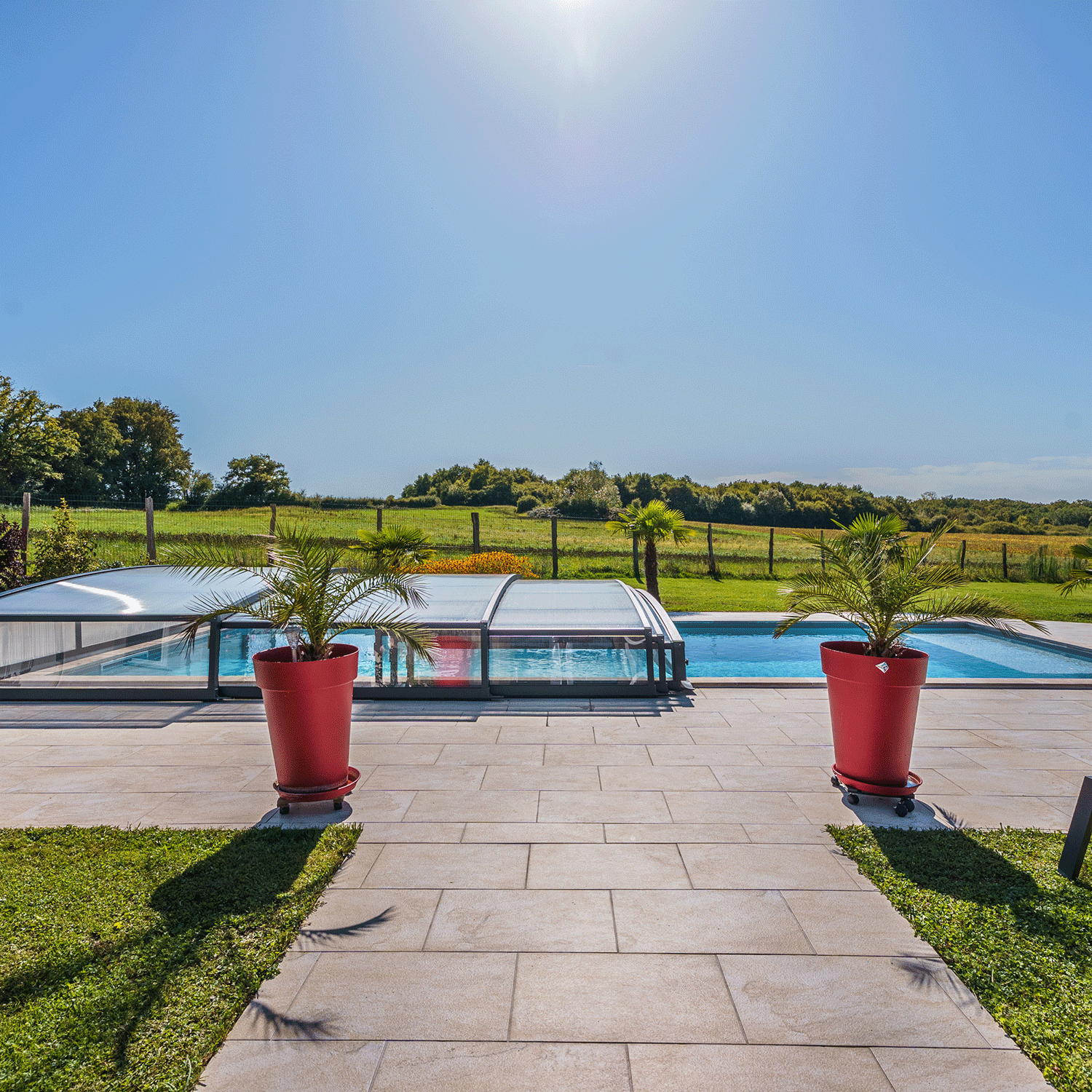 Abri piscine MONTEO 5 voûtes - 10,50 x 4,80 m - 7