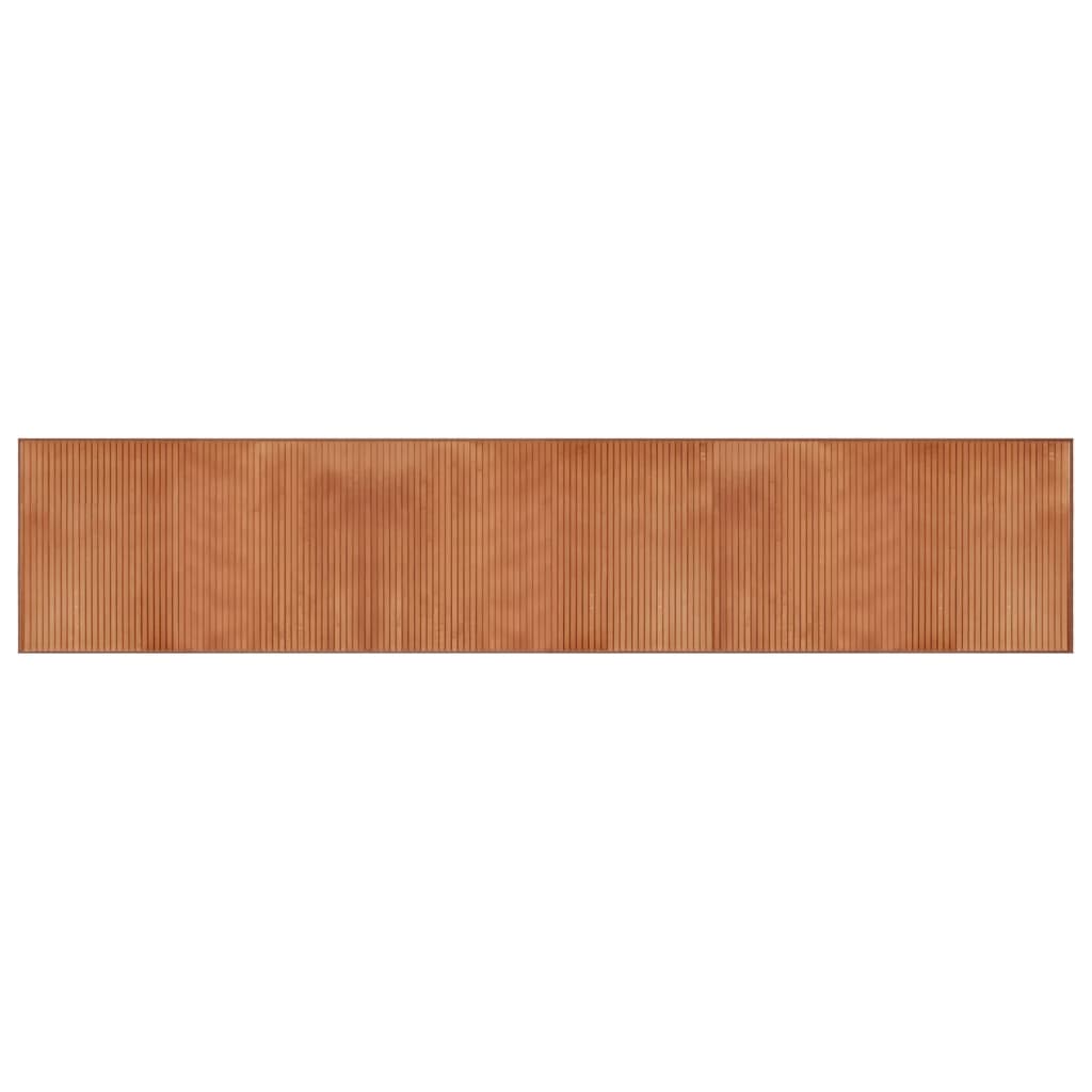 Tapis rectangulaire marron 60x300 bambou - 2