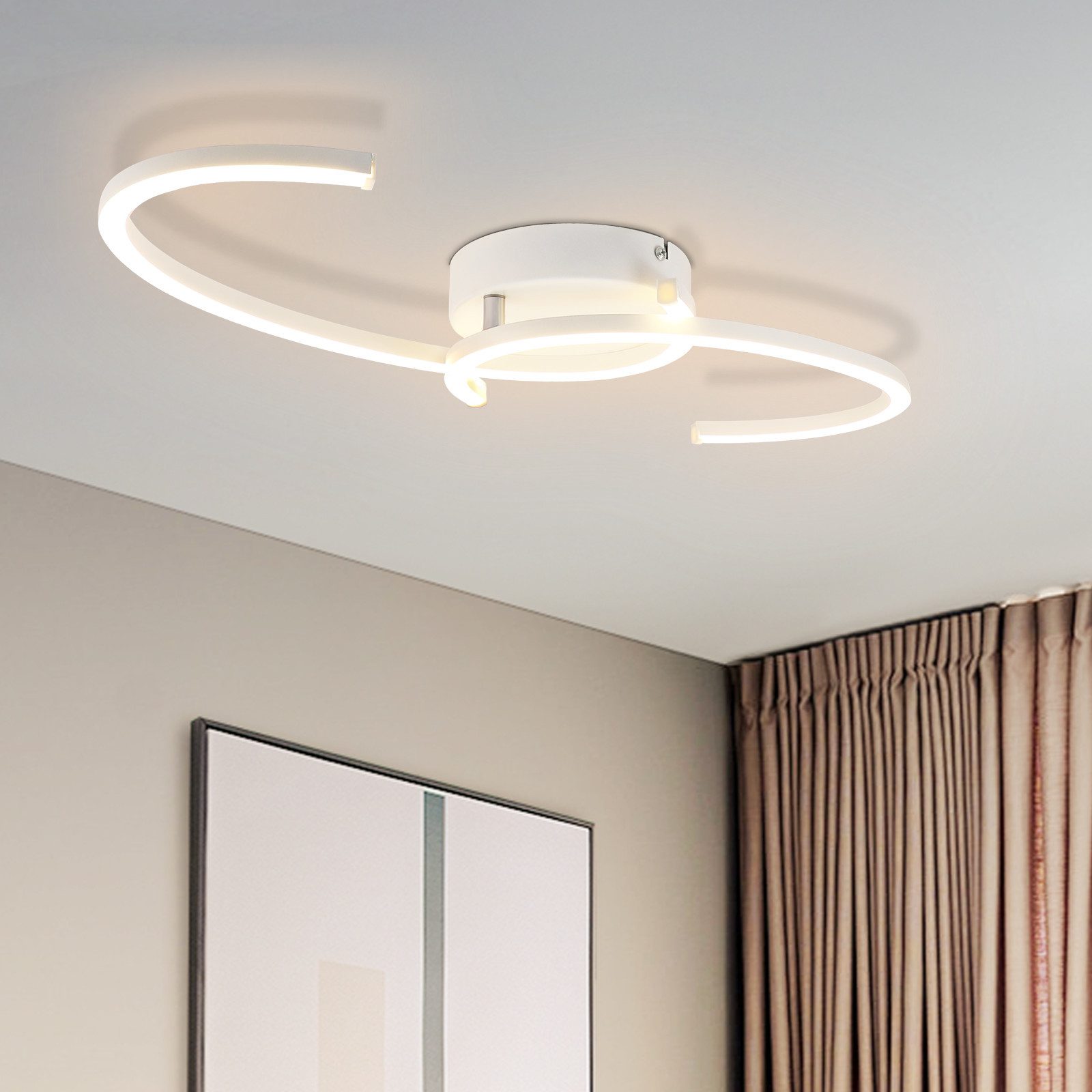 Plafonnier LED NETTLIFE salon 24W plafonnier nowoczesny 3000K do kuchni żlebowej
