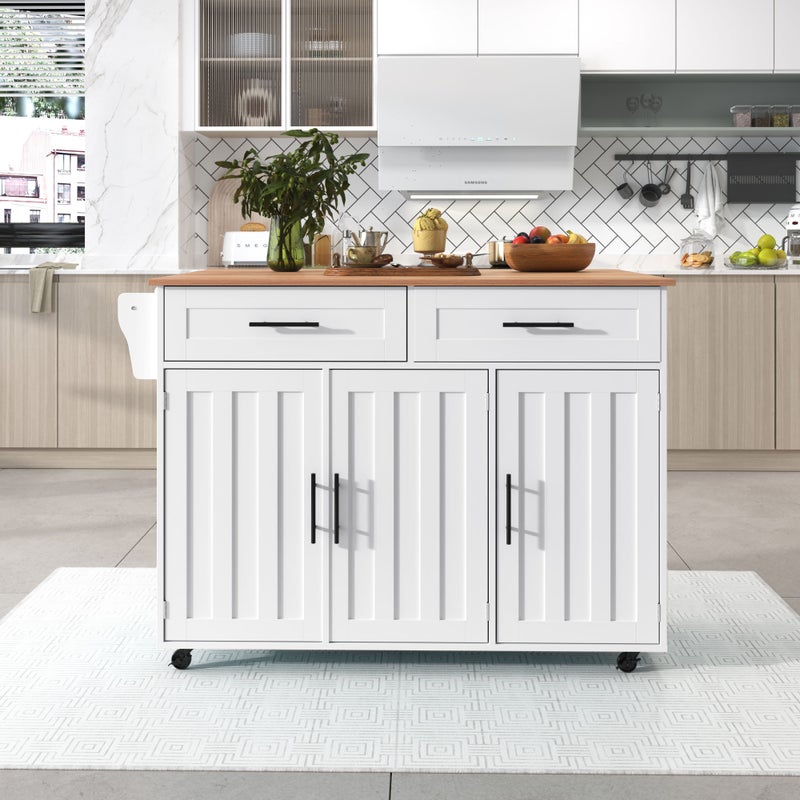 129x46(71)x91.5cm Wózek jadalniany, biały kredens, składany blat z litego drewna, kółka, wymienne nogi z litego drewna