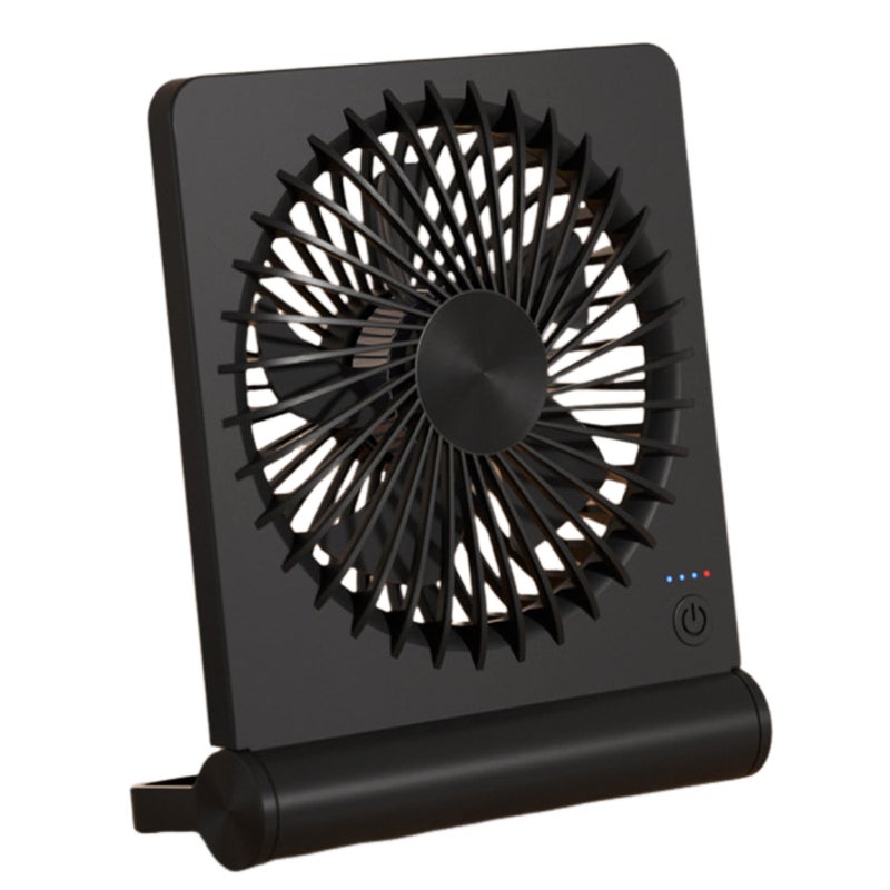 Wentylator stołowy, mały wentylator USB, mocny i cichy przepływ powietrza, 3 regulowane prędkości, czarny