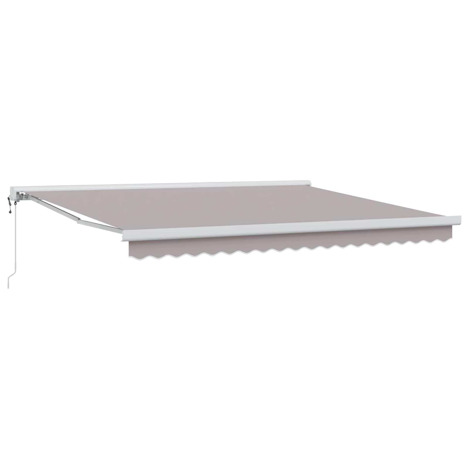 Markiza zwijana Jasnoszary 400 × 300 cm Tkanina i Metal vidaXL