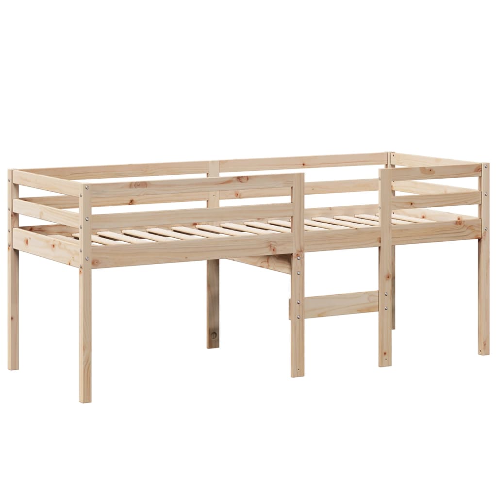 Lit haut avec toit 75x190 cm bois de pin massif - 5