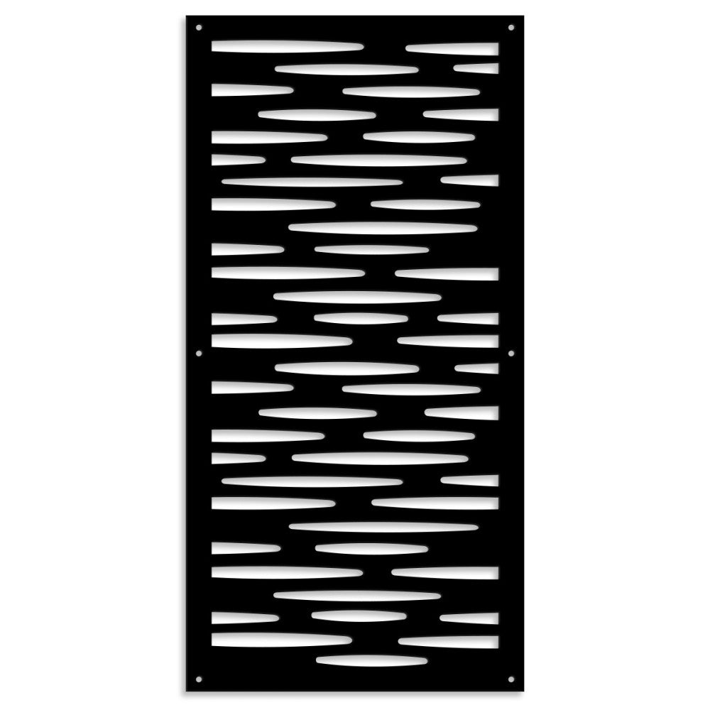 PUDDLE - Panel perforowany z PVC - Osłona przeciwsłoneczna 47x94 cm, kolor czarny, grubość 1 cm