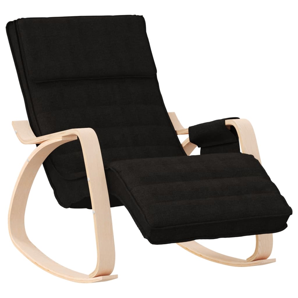 Chaise à bascule | Rocking chair | Fauteuil à bascule Noir Tissu275158 - 2