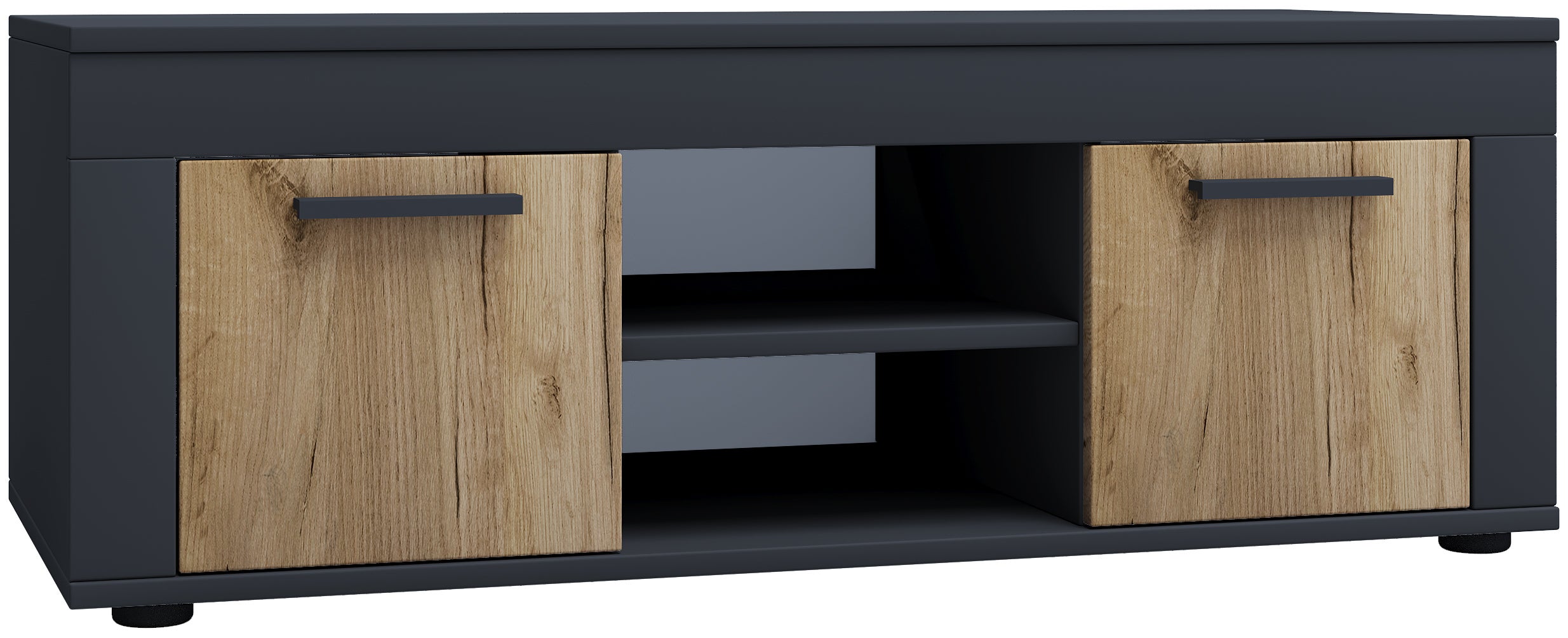 VCM Meble TV Usilo Antracyt / Dąb miodowy H. 37 x B. 102 x T. 45 cm