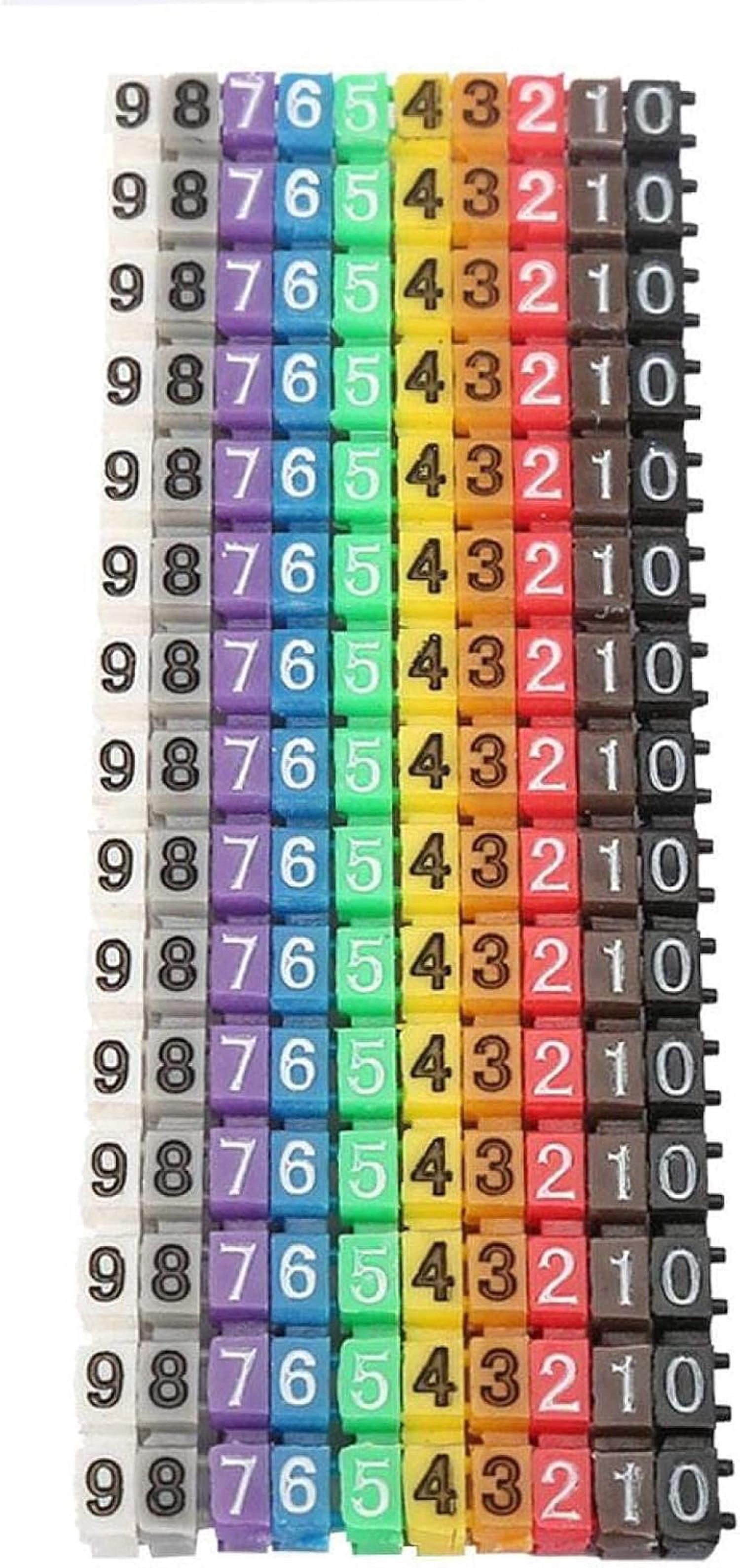 Repere cable, Repere fil electrique, Numéro de fil, reperes cables électriques, Tubes Numérotés Colorés, (150PCS KCM-1.5MM²) - 7