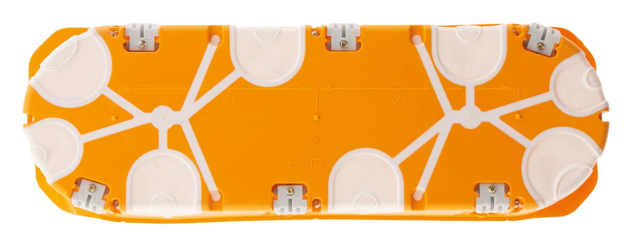 Boîte d'encastrement triple - CAPRI - Ht 40 - 8 entrées - 4