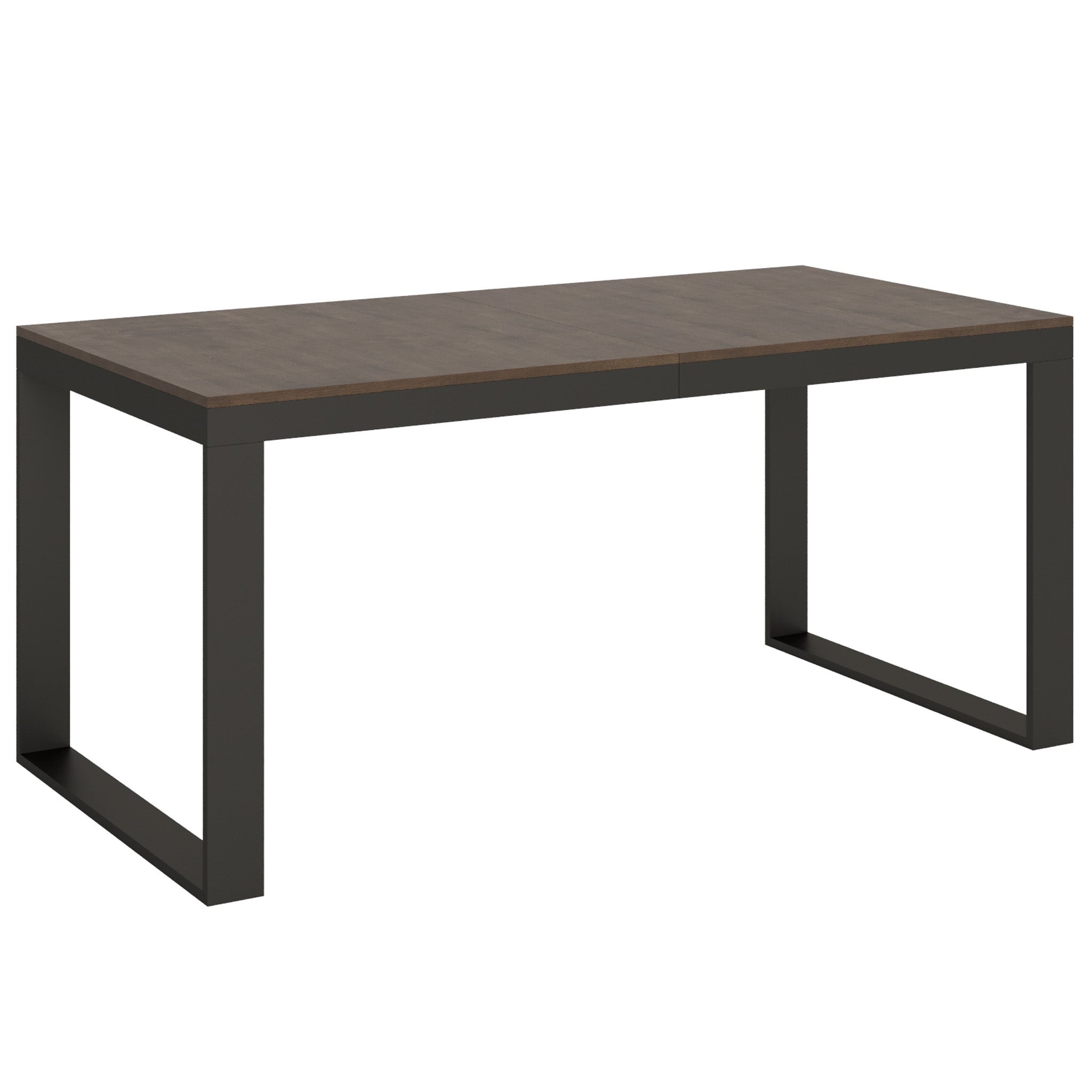 Stół rozkładany 90x180/440 cm Tecno Evolution orzech z ramą antracytową
