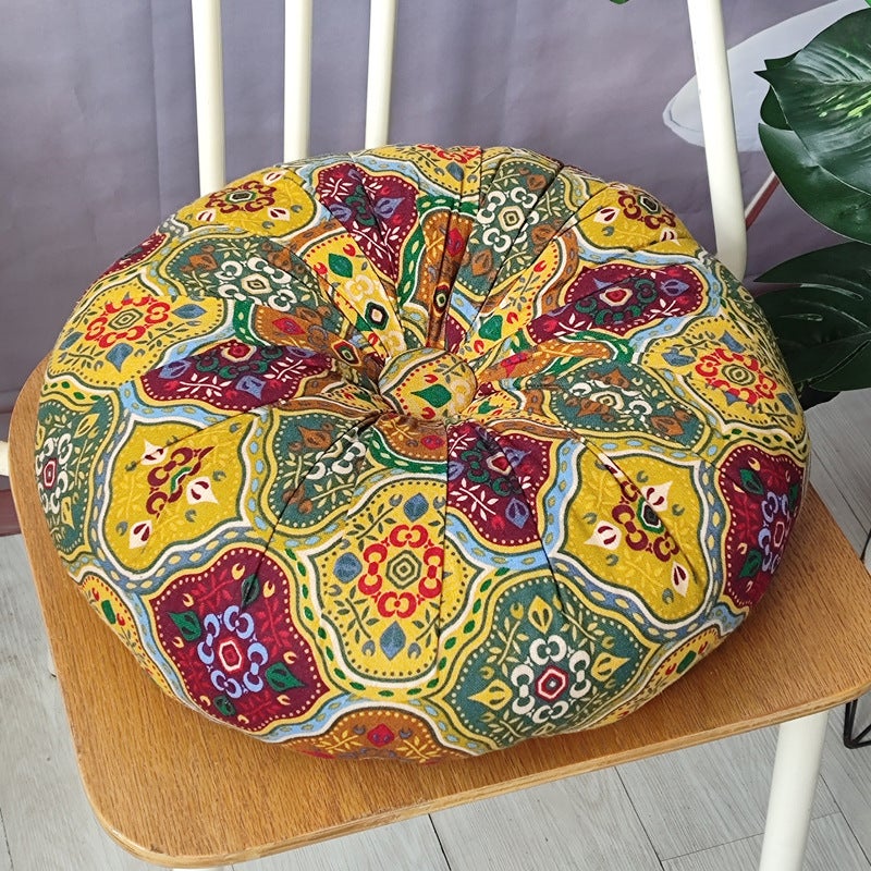 Coussin Rond En Forme De Citrouille 40 Cm Doux - Coussin De Sol Confortable Pour Salon, Canapé, Lit, Voiture Et Décoration Intérieure (Bleu)