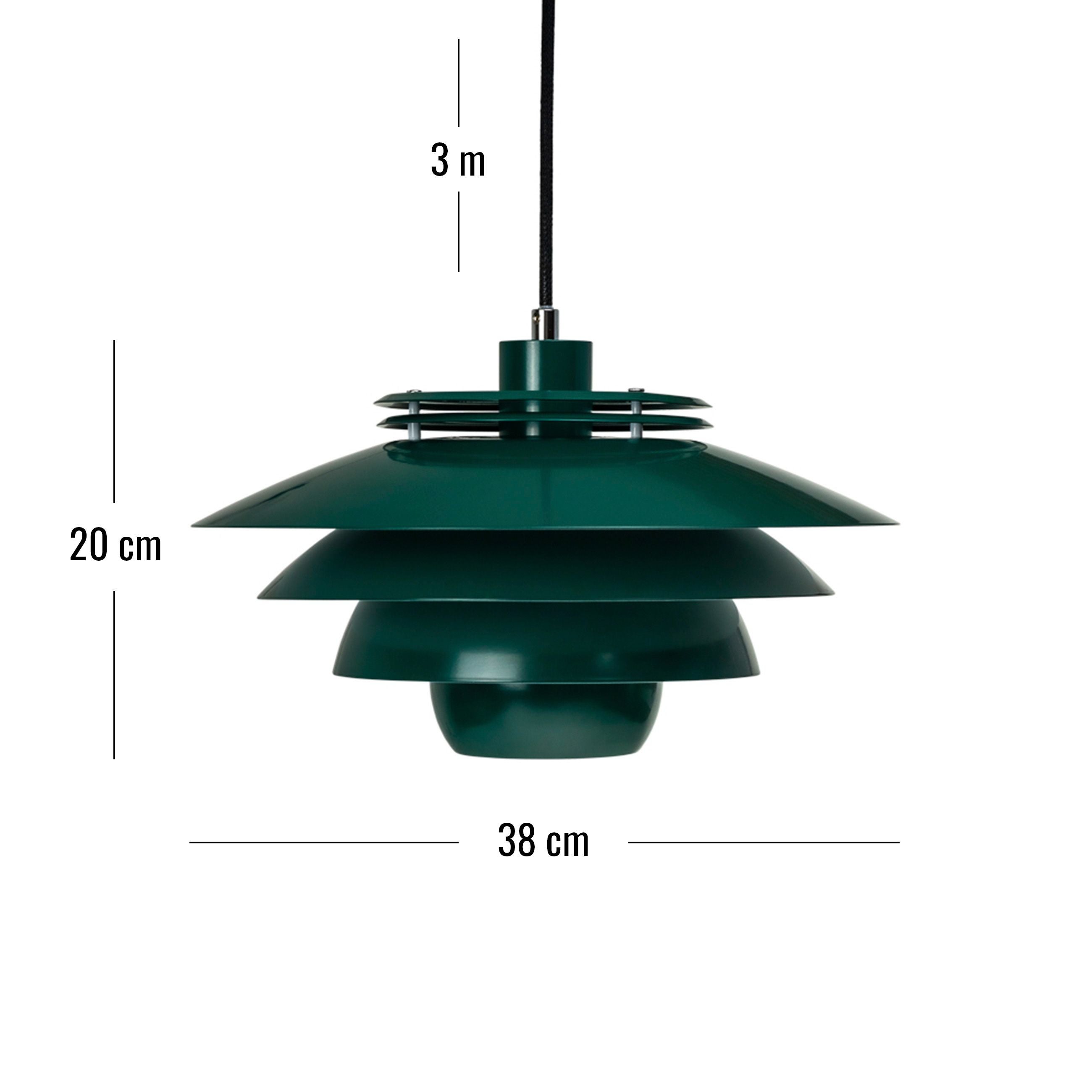Suspension en métal vert foncé, h 20 cm d 38 cm Ejka - DYBERG LARSEN - 5