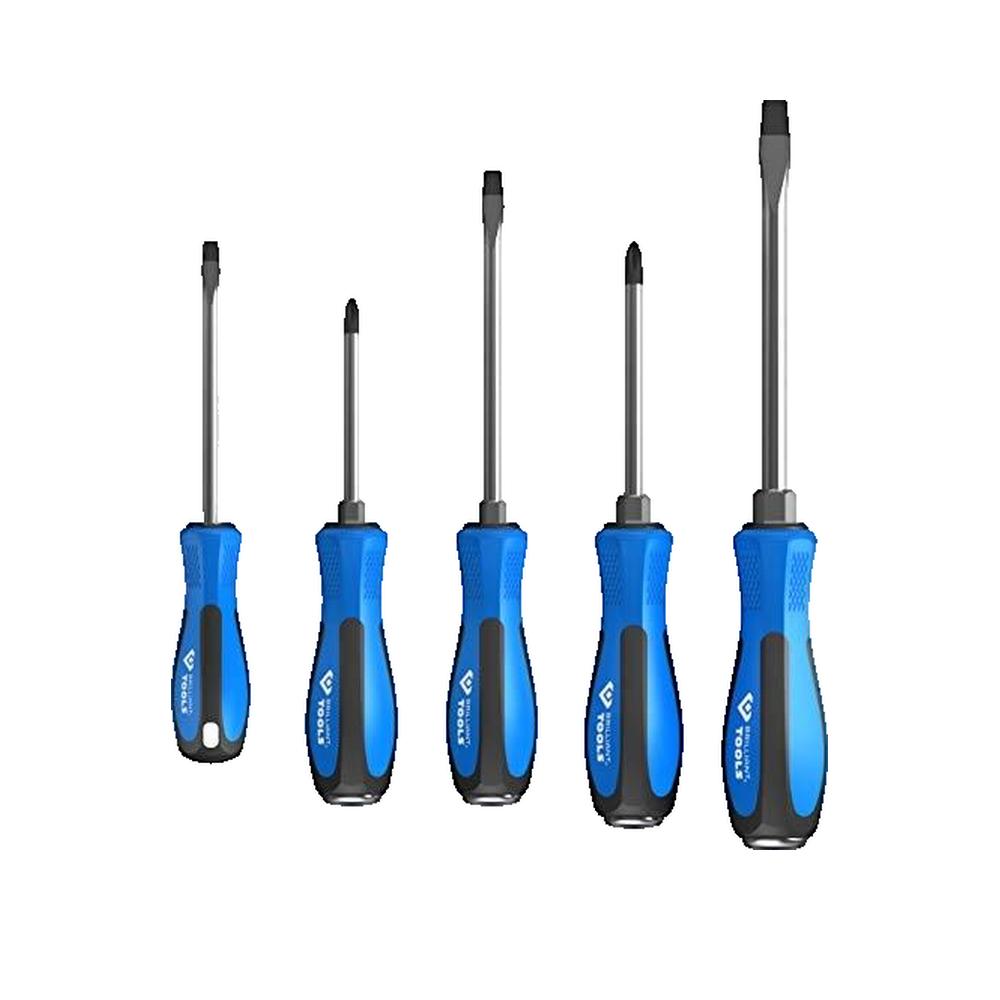 Zestaw wkrętaków udarowych Brilliant Tools stal chromowo-wanadowa ergonomiczne