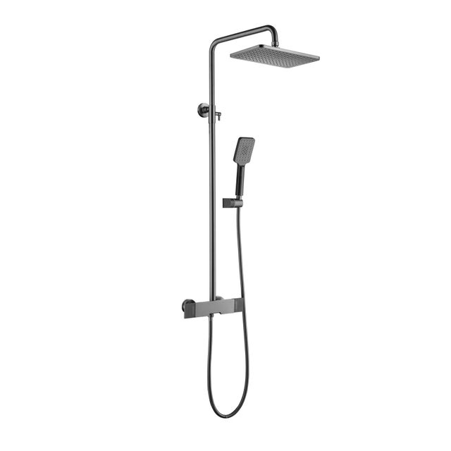 Colonne bain-douche Gun métal - Kyra