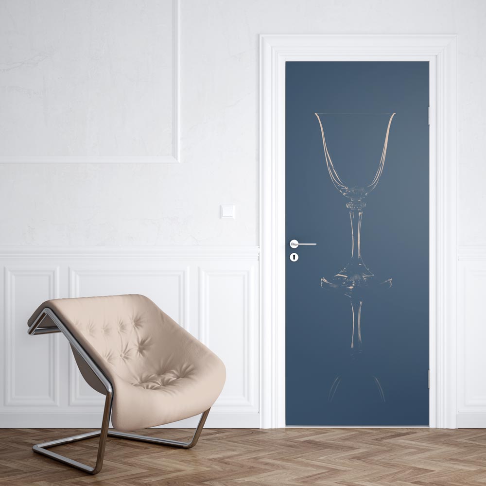 Sticker Porte Atelier 2 Vitres 204x93cm - Style Industriel, Fabriqué En France