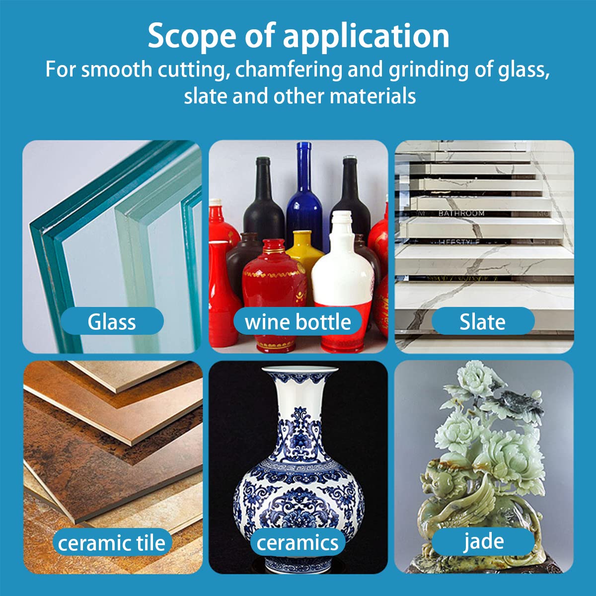 Disque de découpe en verre, 125 x 22,23 mm, disque diamant professionnel, coupe précise rapide, lames de scie pour carrelage, verre, granit et porcel - 4