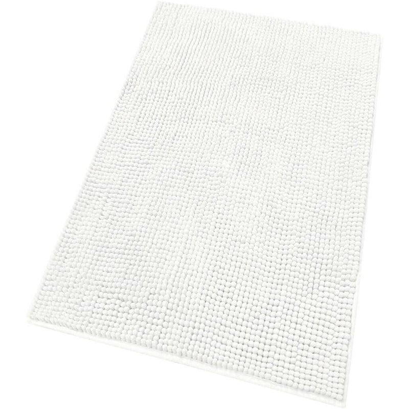 Dywanik łazienkowy Miękki Dywanik Przyłóżkowy 65x130 Cm Antypoślizgowy Długie Włosy Biały