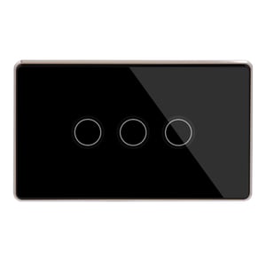Interruttore touch triplo Nero Z N