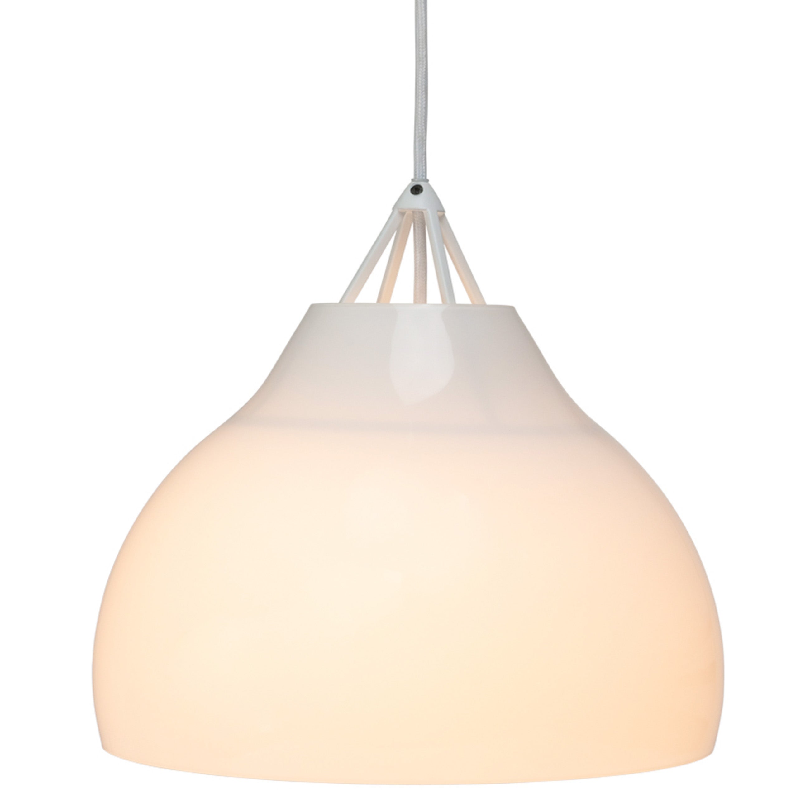 Suspension en verre opale, h 30 cm d 29 cm Pyra - DYBERG LARSEN - 2