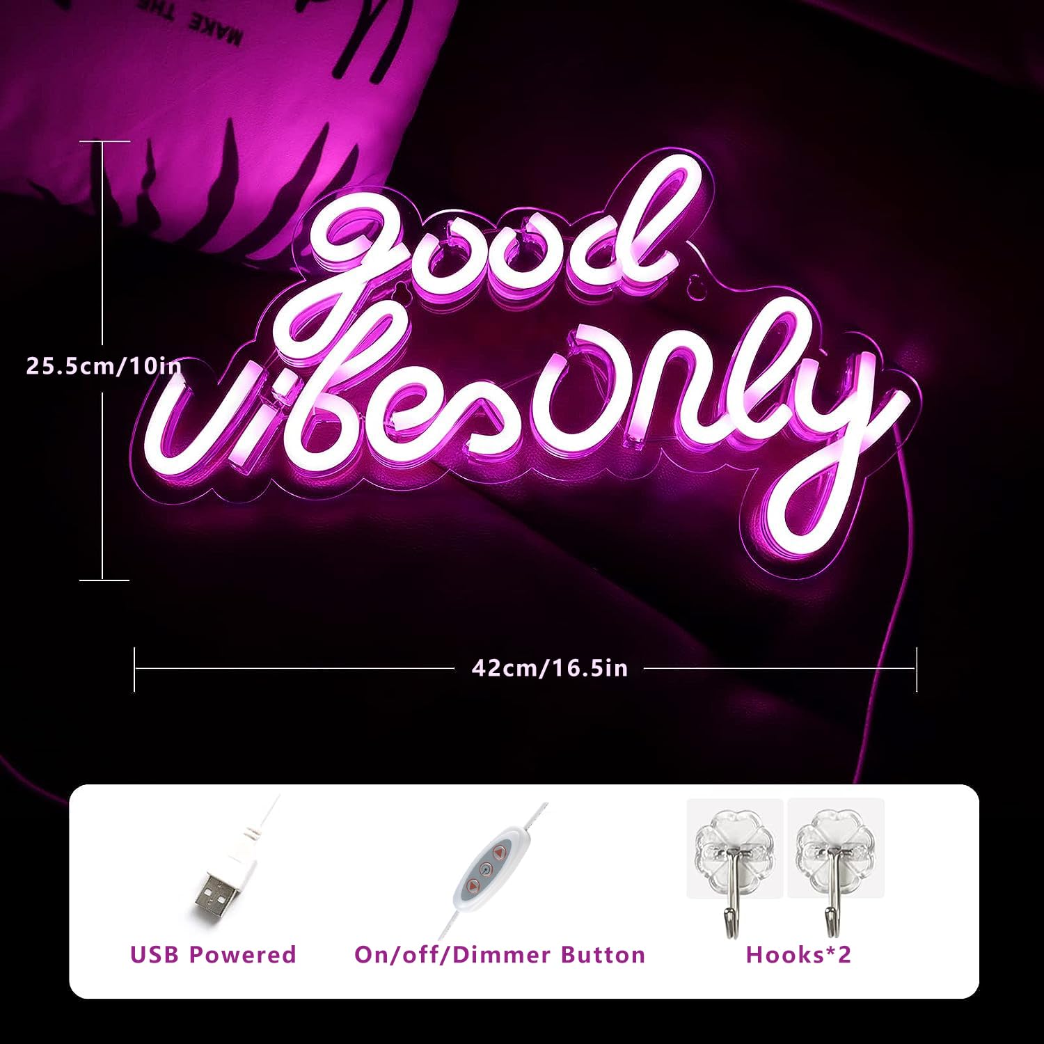 Insegna LED A Neon A Forma Di Ciliegia – Luce Notturna Decorativa Da Parete – Alimentazione USB Per Camerette E Feste